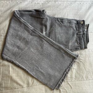 MANGO Light Gray Denim Culotte Jeans